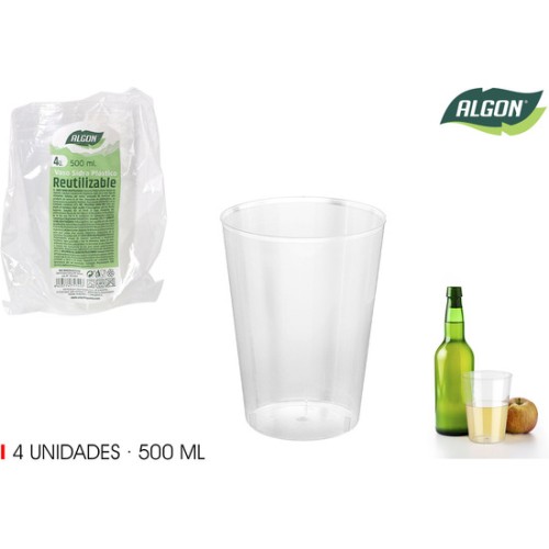 Set of 4 Algon 500ml Cider Glasses