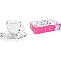 Set 6 Tazas Con Plato 95cc Espresso Roma