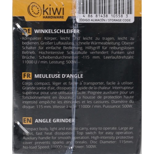 Amoladora Angular 500W 11000RPM