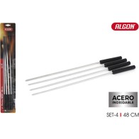 Set of 4 Metal Skewers 48cm Algon