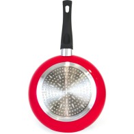 Sartén Wok Roja de 28cm Soft Touch Antiadherente Quttin - Herramienta Esencial de Cocina