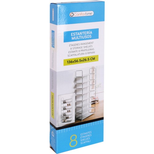 Estantería Multiuso 8 Bal 136x56.5x26.5 Confortime