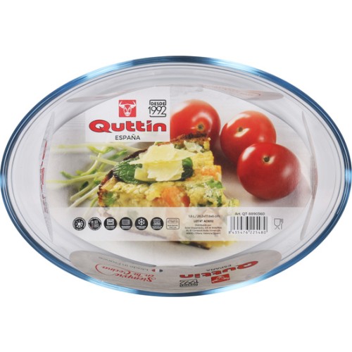 Oval Glass Dish Quttin 26x18cm 1.8L Cooking