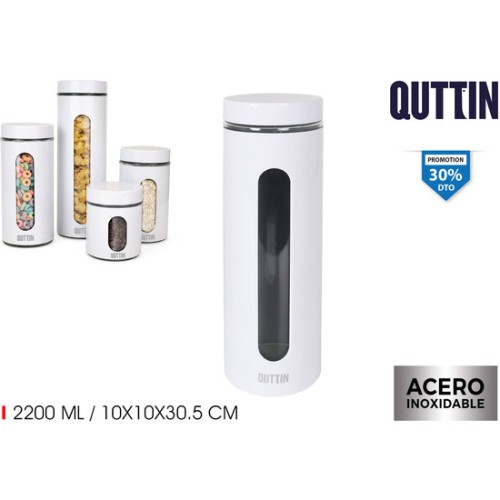 Tarro de Vidrio con Tapa de Acero Inoxidable para Almacenamiento en Cocina