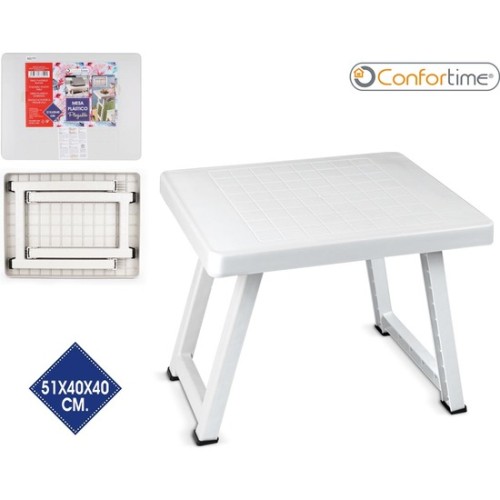 Mesa Plástico Plegable 51,5x40x40cm Confortime