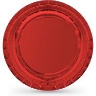 Set-10 Plato Carton Rojo Red. 20cm