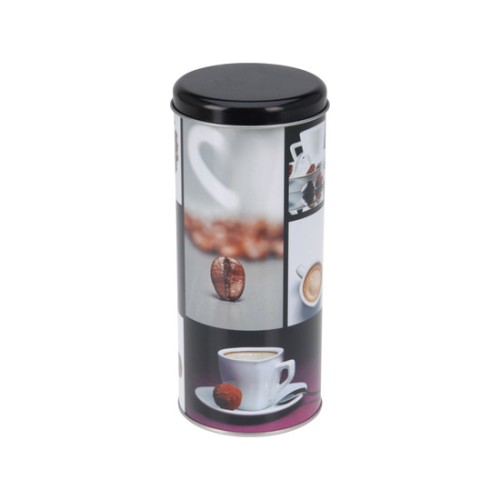 Round Tin Container Cafe Aroma Design