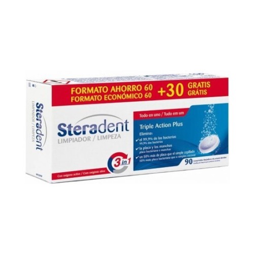 Steradent Triple Action Plus - Dental Prosthesis Cleaner
