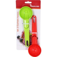 Set de 2 Cucharas de Helado Plástico Surtidas