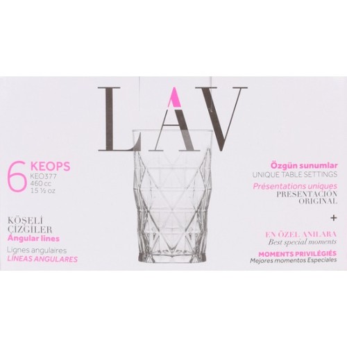 Set de 6 Vasos 460cc Keops