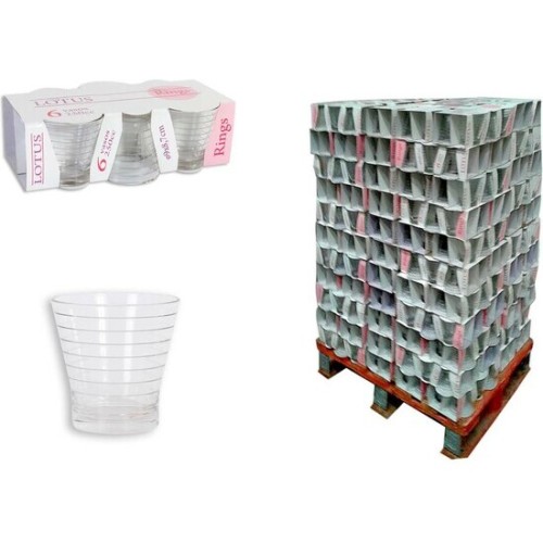 Pack of 6 250cc Lotus Rings Glasses