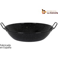 Deep Paella Pan 50cm-18L Speckled for Authentic Cooking