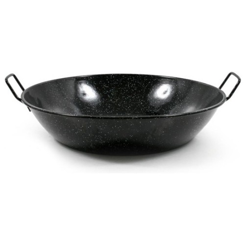 Deep Paella Pan 50cm-18L Speckled for Authentic Cooking