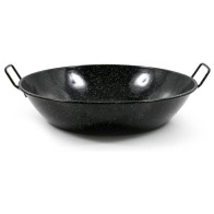 Deep Paella Pan 50cm-18L Speckled for Authentic Cooking