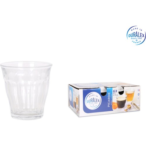 Set de 6 vasos transparentes Picardie