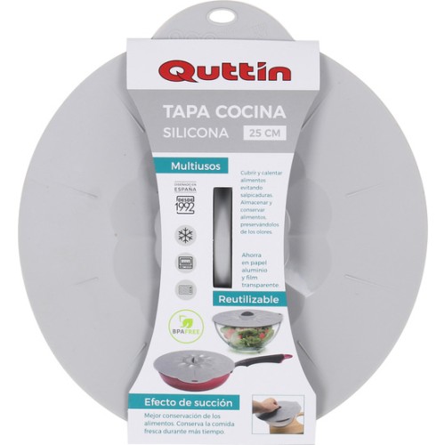 Tapa de Cocina Versátil de Silicona de 25cm Quttin