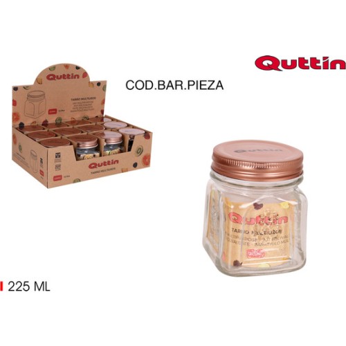 Tarro de Vidrio Multiusos 225ml Cobre