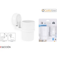 Portacepillos Succion Abs White