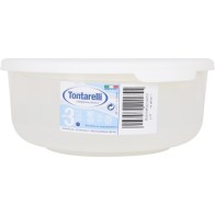 Set of 3 Round Containers 0.5/1/2L Cream