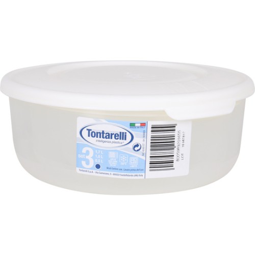 Set of 3 Round Containers 0.5/1/2L Cream