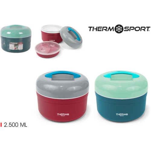 Plastic Food Thermos 2500ml Assorted Colors