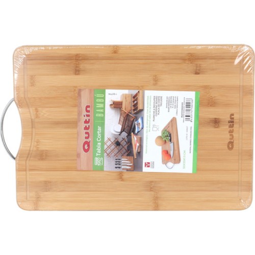 Tabla Cortar Bambu/met. 50x35x1.5cm Quttin