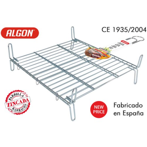 Parrilla Barbacoa Doble Zinc 40x40cm