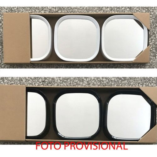 Set of 3 Square Mirrors Assorted Colors