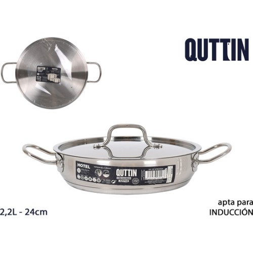 Low-Profile Induction Casserole 24cm for Efficient Cooking