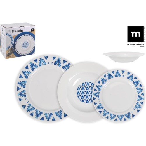 Set de Vajilla Redonda 12pcs Marvin