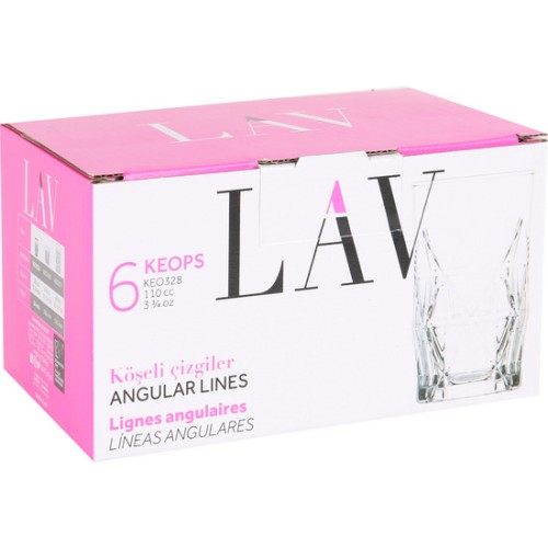 Set de 6 Vasos Keops 110cc para Comidas Elegantes