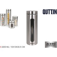Quttin 2200ml Glass/Steel Storage Jar for Freshness