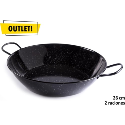 Paellera Vitrificada Hondas con Asas de 26cm