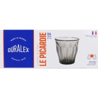 Set of 6 Grey Picardie Glasses 25cl