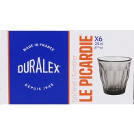 Set of 6 Grey Picardie Glasses 25cl