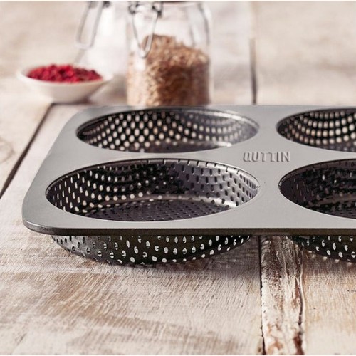 Molde 4 Pan Burguer Perforado 28x28cm