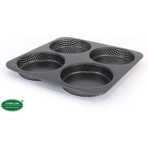 Molde 4 Pan Burguer Perforado 28x28cm