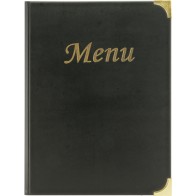 Basic Black Menu Holder A4 Size