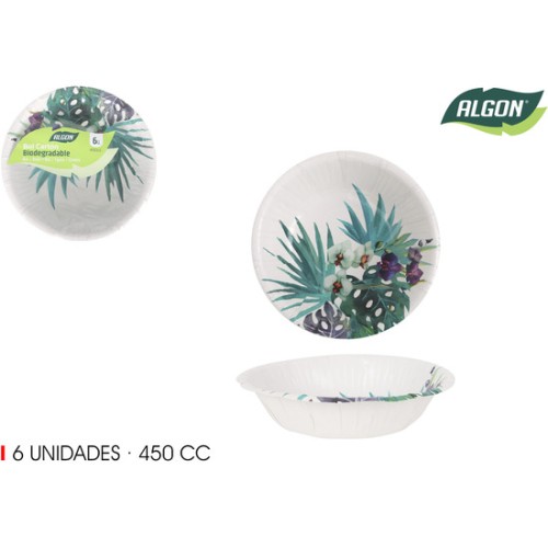 Set de 6 Bol Carton Tropic 450cc