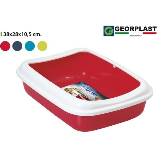 Junior Plastic Cat Bed 38x28cm - Assorted Colors