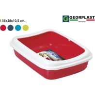 Junior Plastic Cat Bed 38x28cm - Assorted Colors