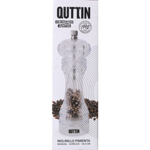 Acrylic Pepper Mill 18.5cm
