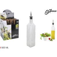 Glass Oil Dispenser 500ml with Metal Top Anna
