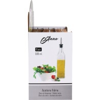 Glass Oil Dispenser 500ml with Metal Top Anna