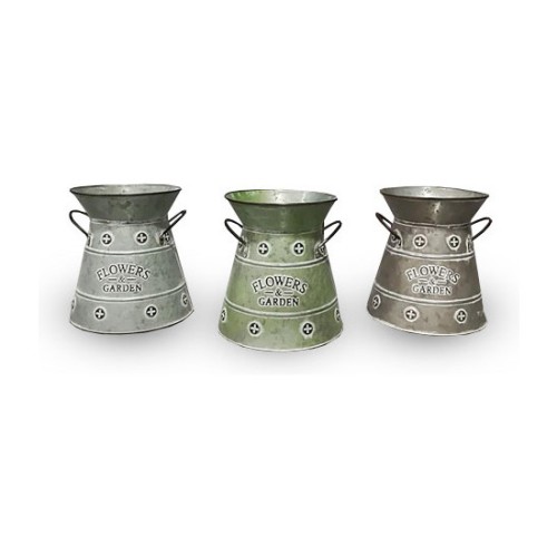 Assorted Colors Iron Planter 17x18cm