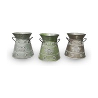 Assorted Colors Iron Planter 17x18cm