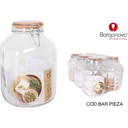 Hermetic Jar Primizie 4250cc Bamboo Lid