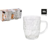 Set of 2 Durable Beer Mugs 600cc Abadia