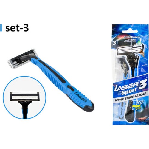 Set of 3 Laser Sport3 Shaver