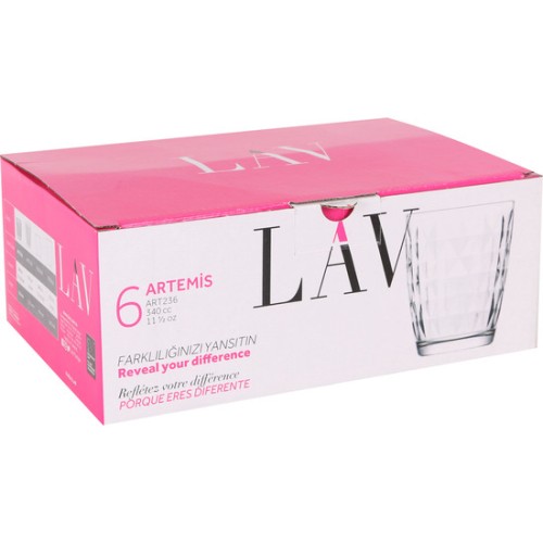 Set of 6 New Artemis 340cc Glasses